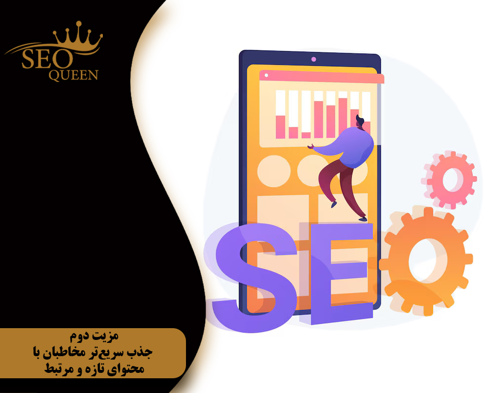 مزیت دوم جذب سریعتر مخاطبان با محتوای تازه و مرتبط