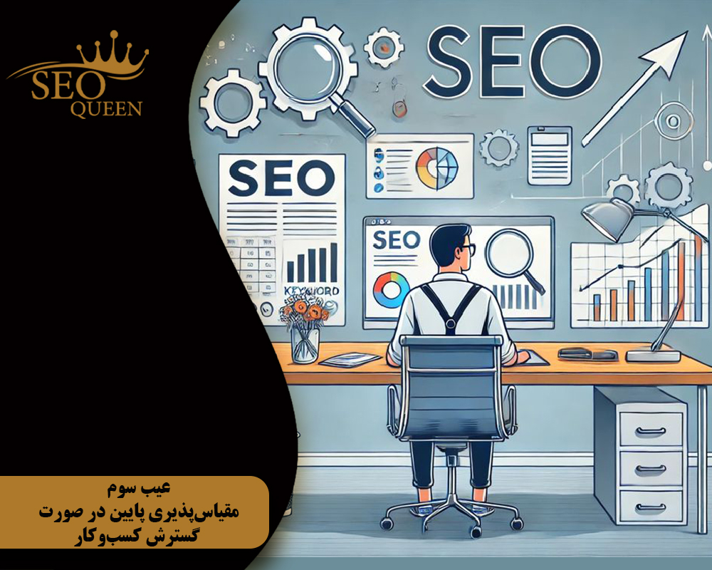 عیب سوم مقیاسپذیری پایین در صورت گسترش کسبوکار